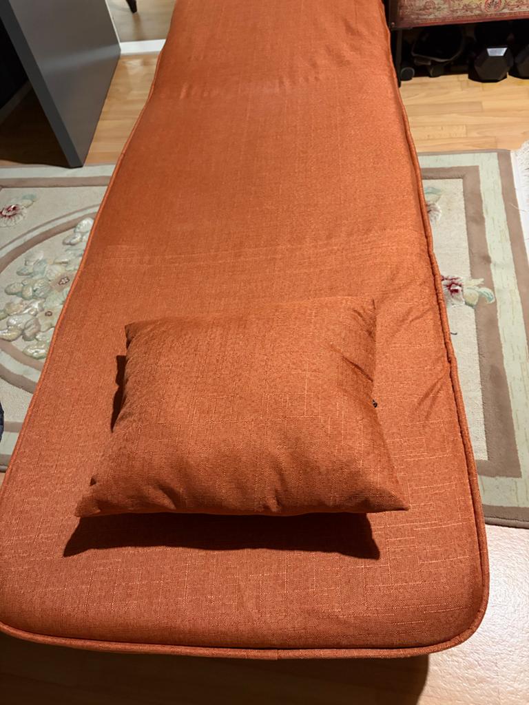 Twee slaapbanken, grijs en zalmkleurig, 180x60 cm, Tuin en Terras, Ligbedden, Ophalen, Zo goed als nieuw
