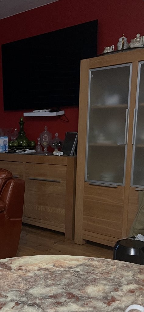 Bijna gratis dressoir en vitrinekast, Ophalen, Eikenhout, 150 tot 200 cm, Met lade(s)