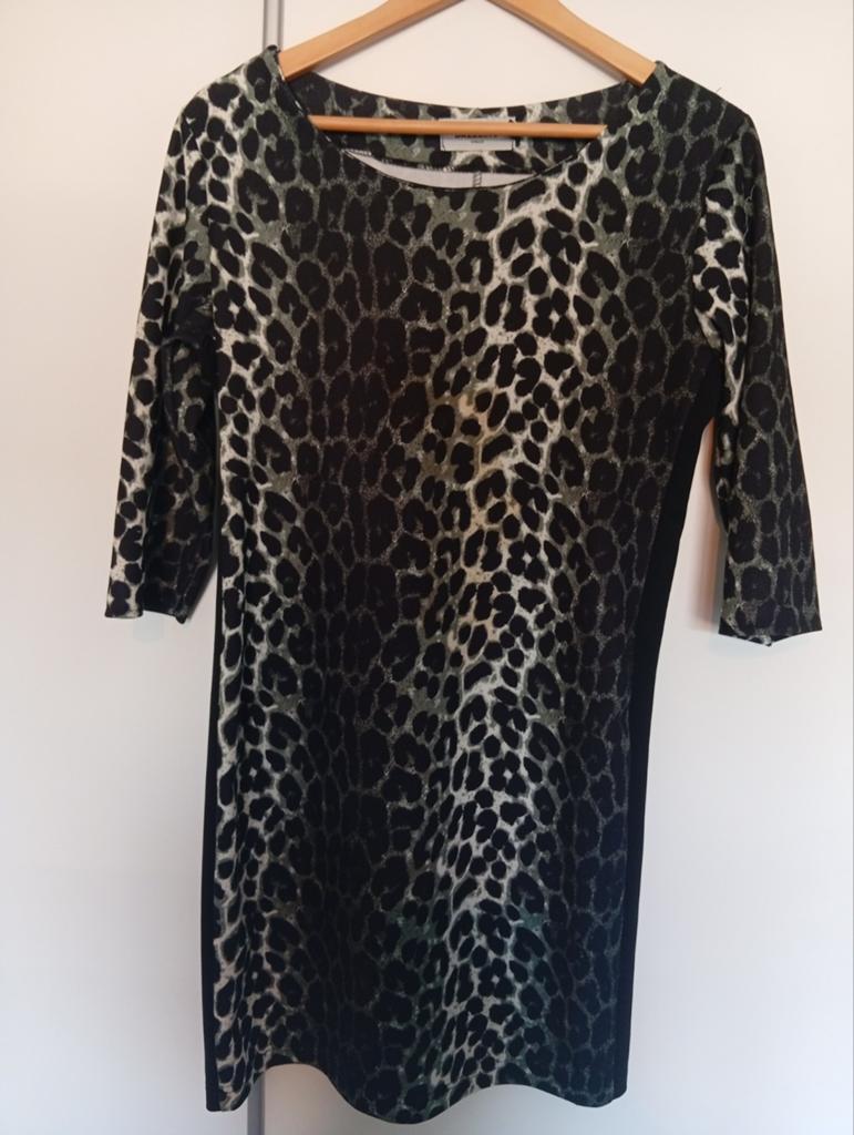 Groene luipaard jurk DAZZLING M, Kleding | Dames, Maat 38/40 (M), Ophalen of Verzenden, Knielengte, Dazzling