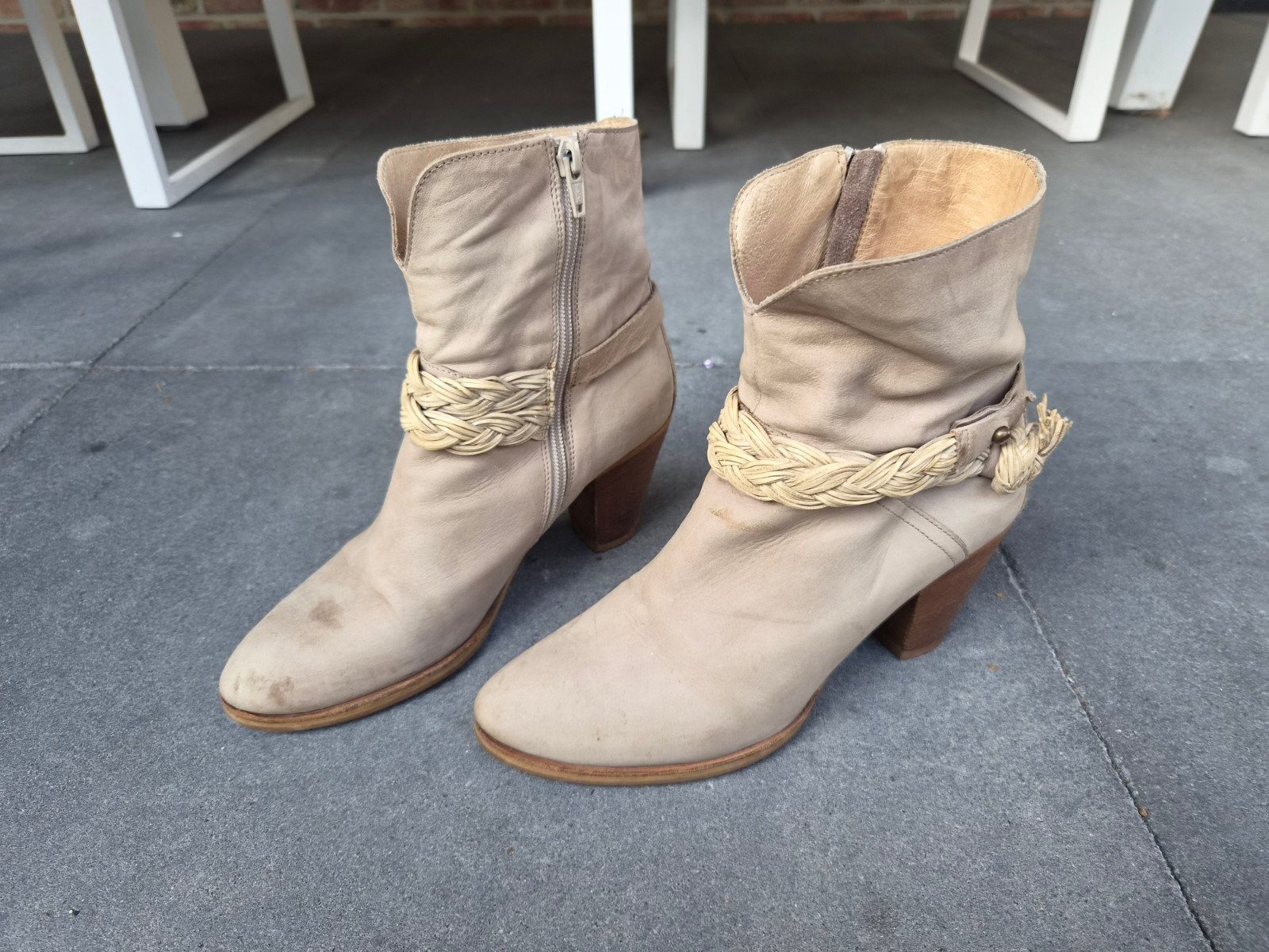 Creme laarsjes van via vai, maat 38, Via Vai, Beige, Lage of Enkellaarzen, Ophalen of Verzenden