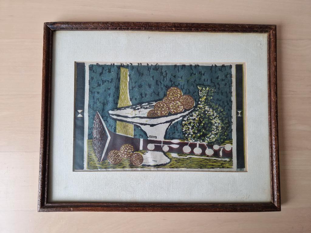 Kleurenlitho - B. van de Hoff 1957, Ophalen of Verzenden