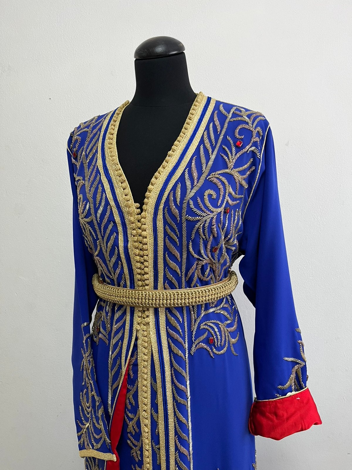 Takshita Marokkaanse jurk nieuw, Maat 38/40 (M), Overige typen, Blauw, Nieuw