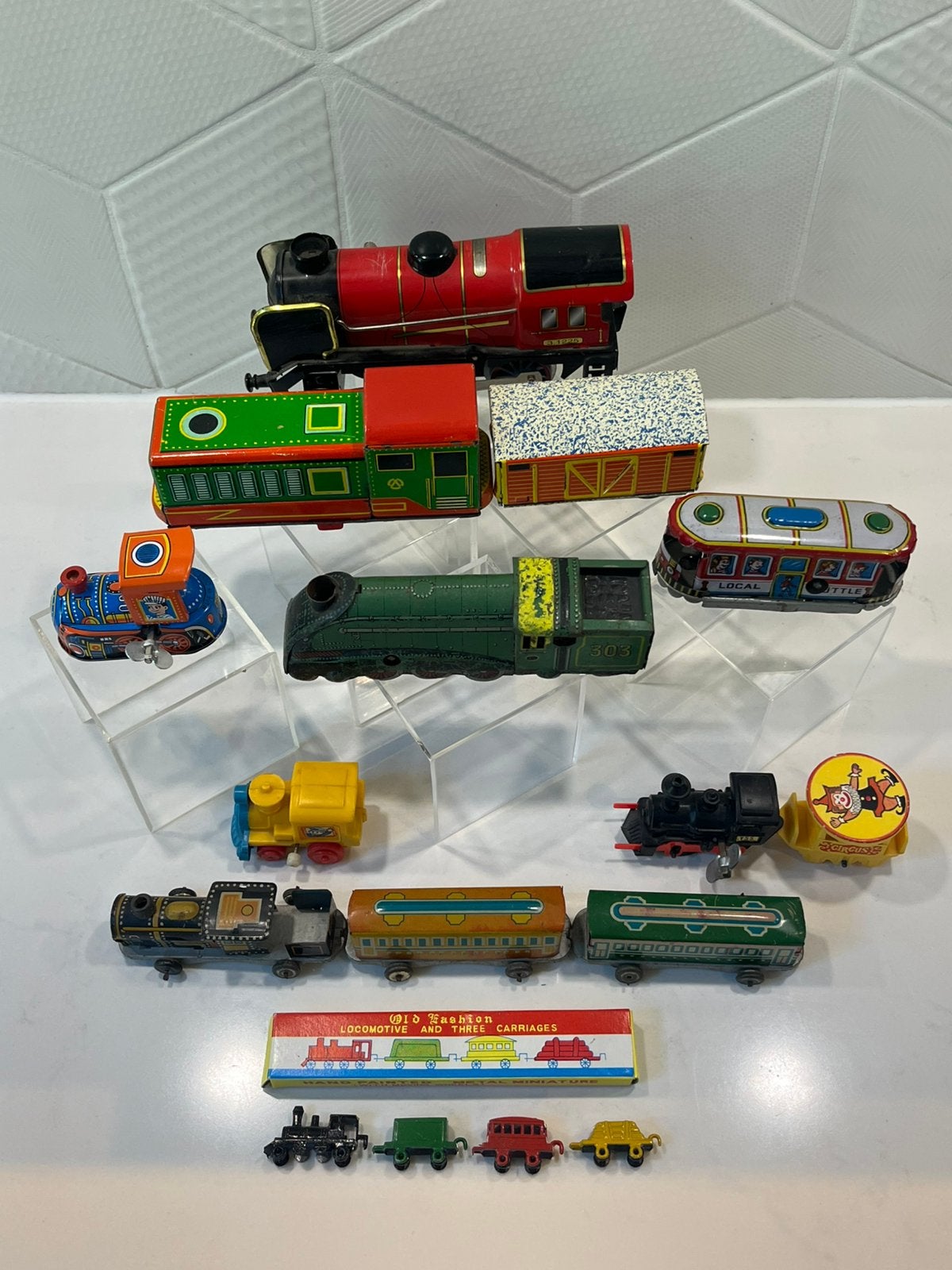 Blikken speelgoed treinen locomotieven Japan Engeland Hornby, Verzenden, Gebruikt
