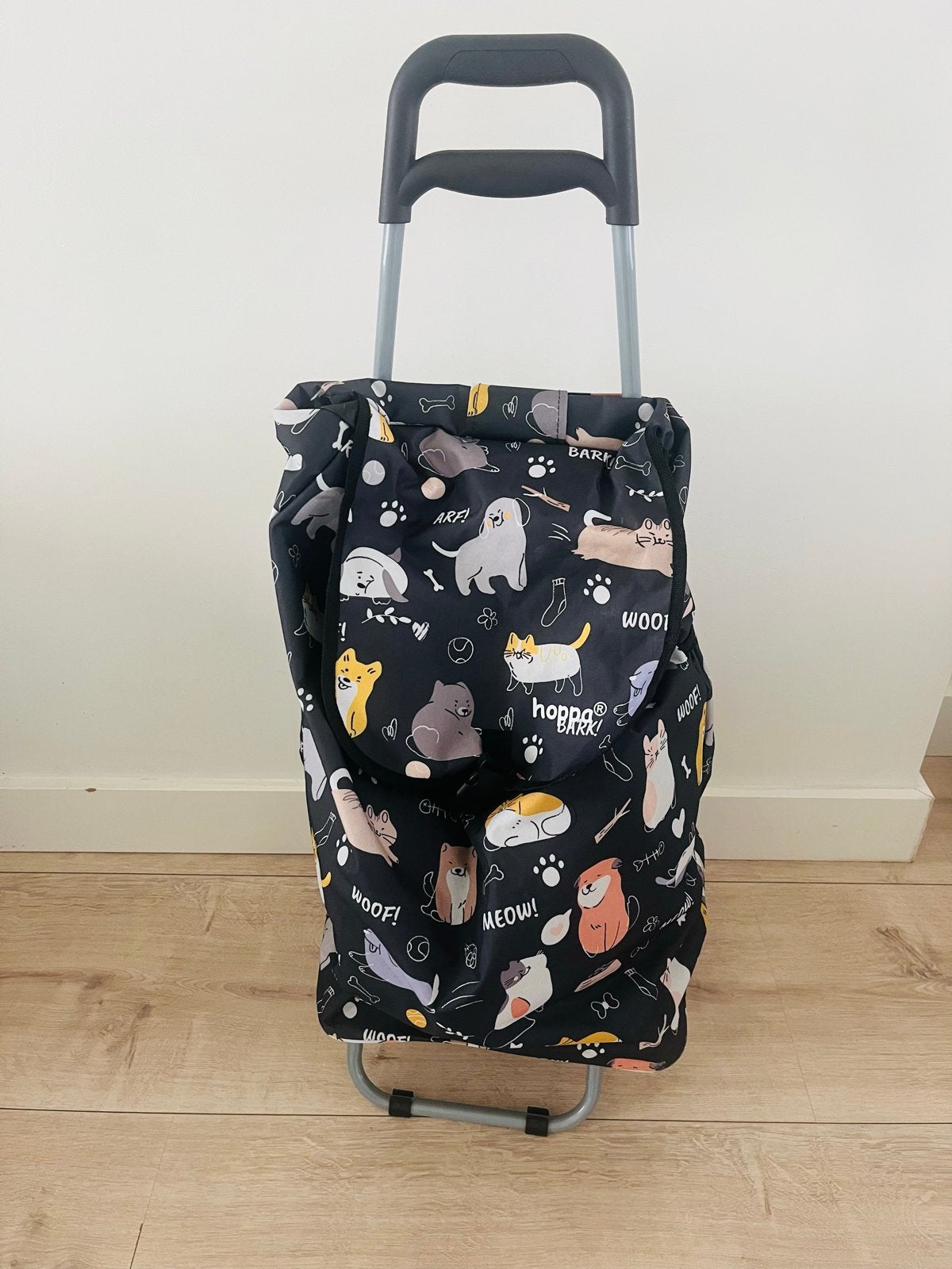 Boodschappentrolley met dierenprint, Ophalen, Zwart, Overige stijlen, Nieuw