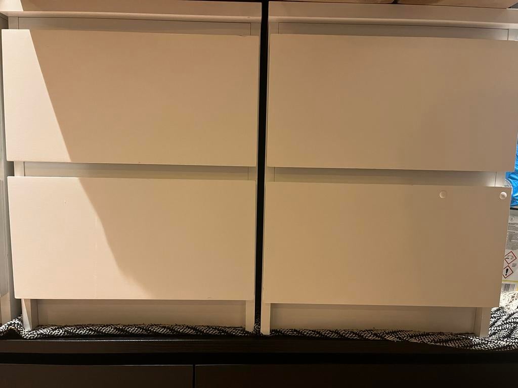 2 Ikea malm nachtkastjes, Huis en Inrichting, Ophalen, Minder dan 45 cm, Zo goed als nieuw, Minder dan 55 cm