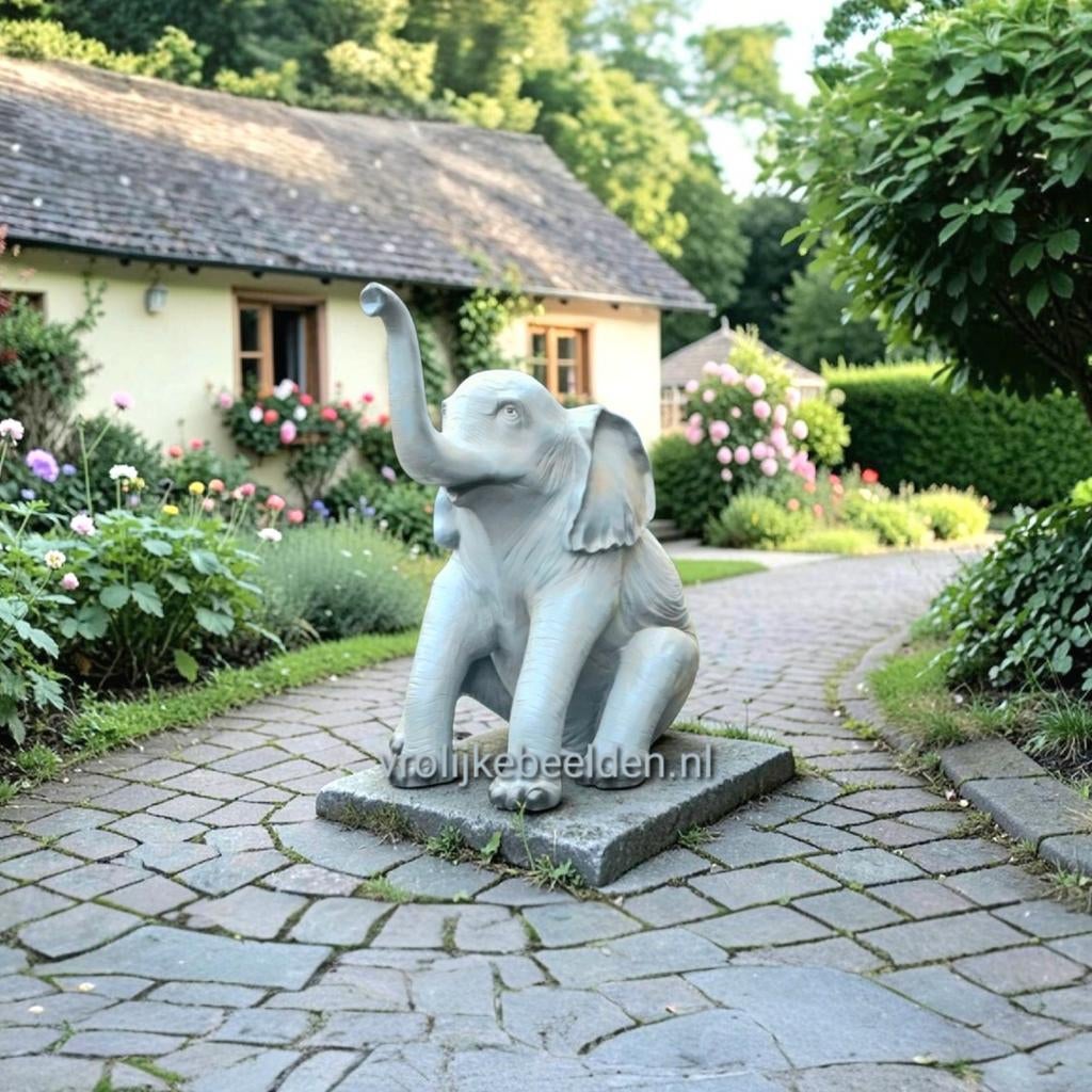 Beeld olifant, leeuw, gorilla, aap beeld, runderen tuin, Tuin en Terras, Ophalen, Nieuw, Kunststof, Dierenbeeld