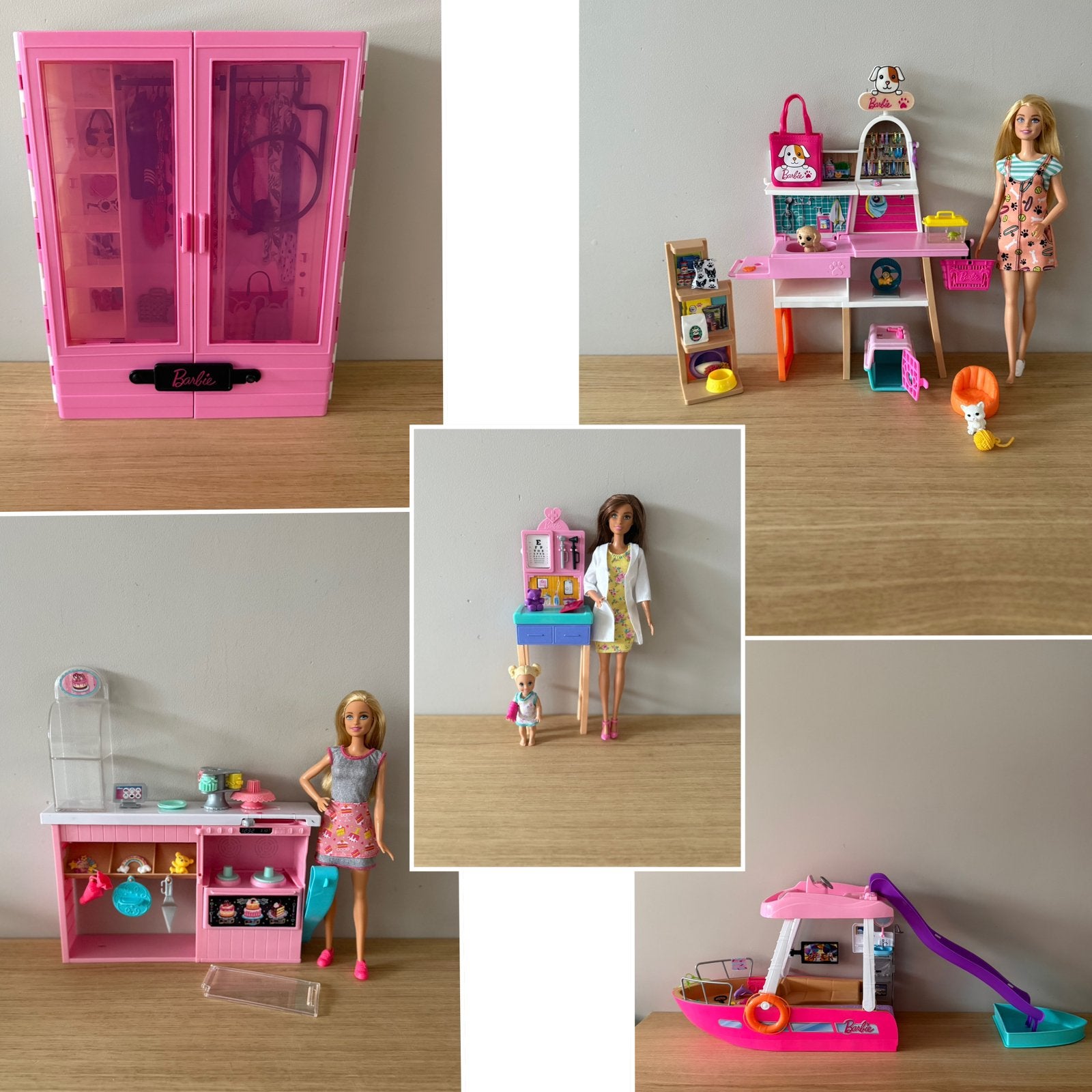 5x barbie set, Ophalen, Zo goed als nieuw, Toebehoren