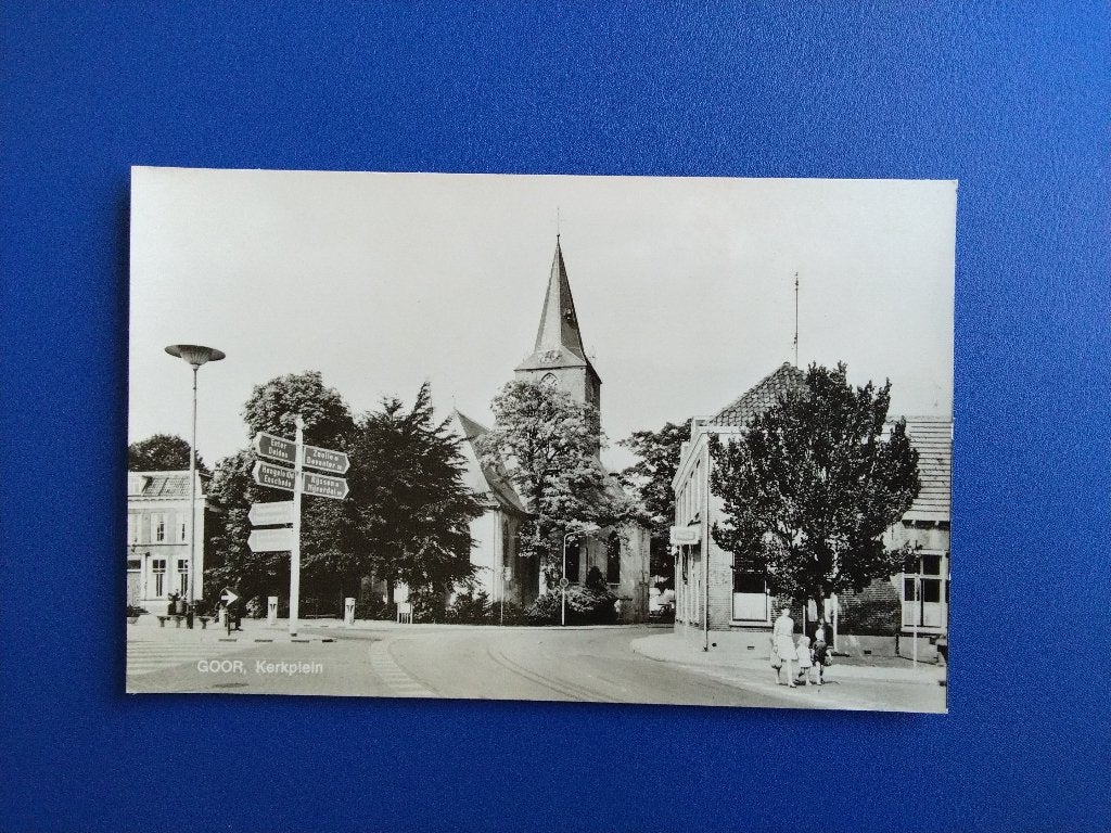 Goor, Kerkplein. Klf, Verzenden, 1940 tot 1960, Ongelopen, Overijssel