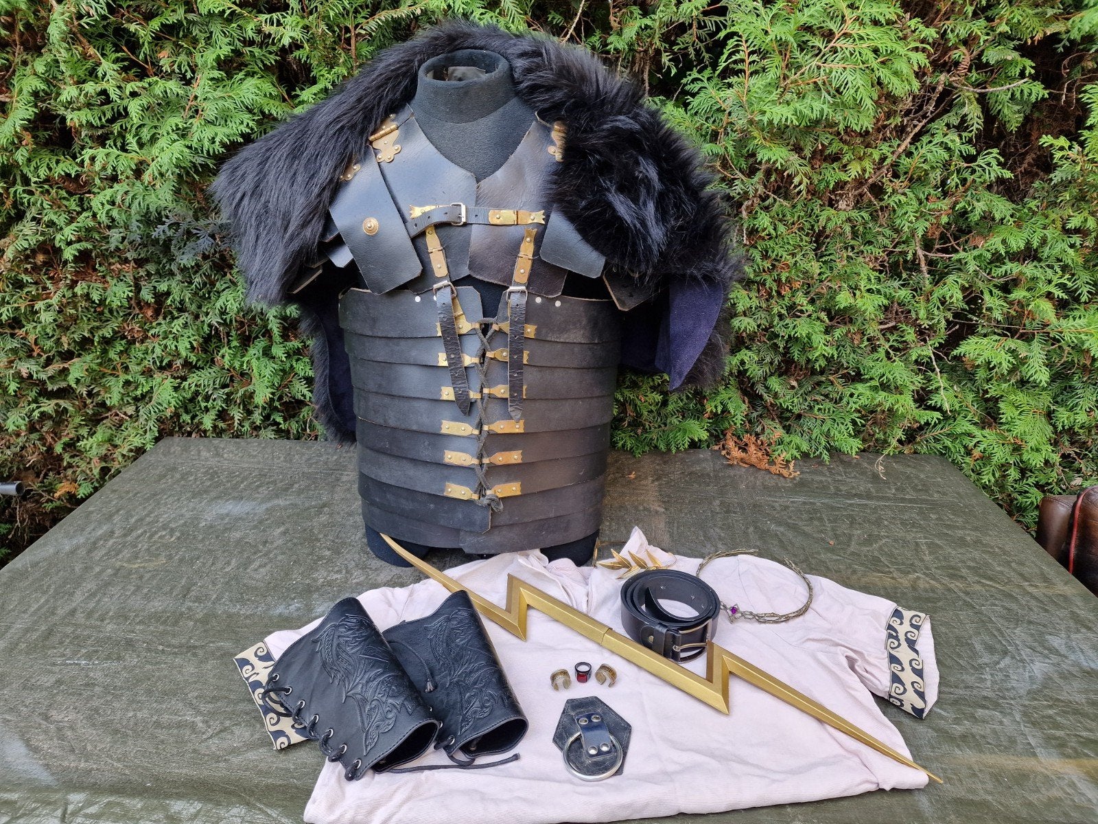 Zeus Cosplay Carnaval Kostuum - God van de Bliksem, Ophalen of Verzenden, Gebruikt, Pak of Jurk