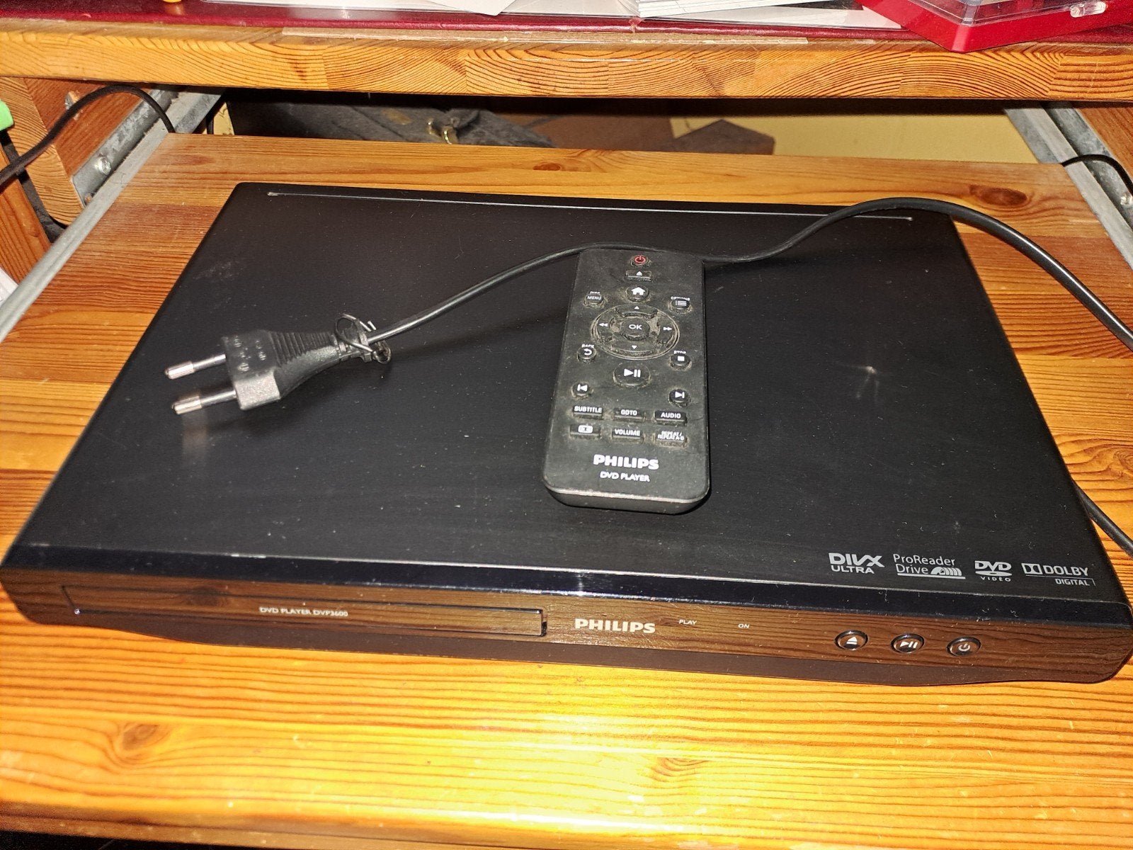 Philips DVD-speler DVP3600/12 met afstandsbediening, Ophalen of Verzenden, Gebruikt, Dvd-speler, Philips