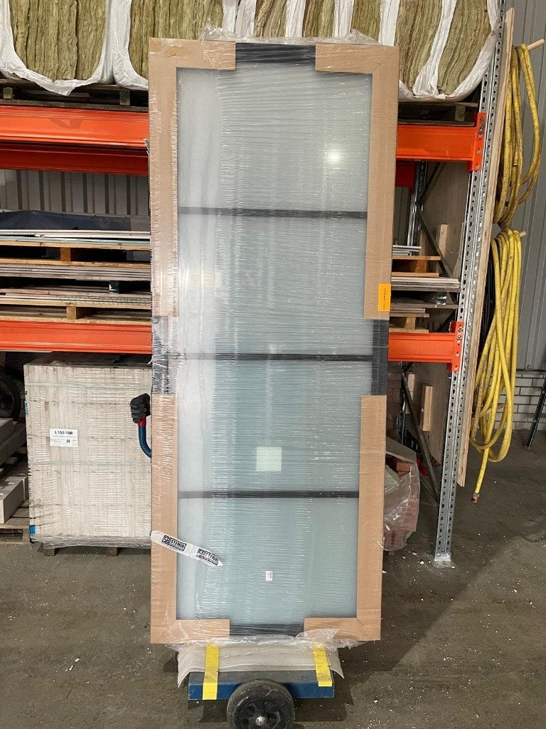 Skantrae stompe binnendeur SSL 4004 staallook, Ophalen, 80 tot 100 cm, 215 cm of meer, Binnendeur