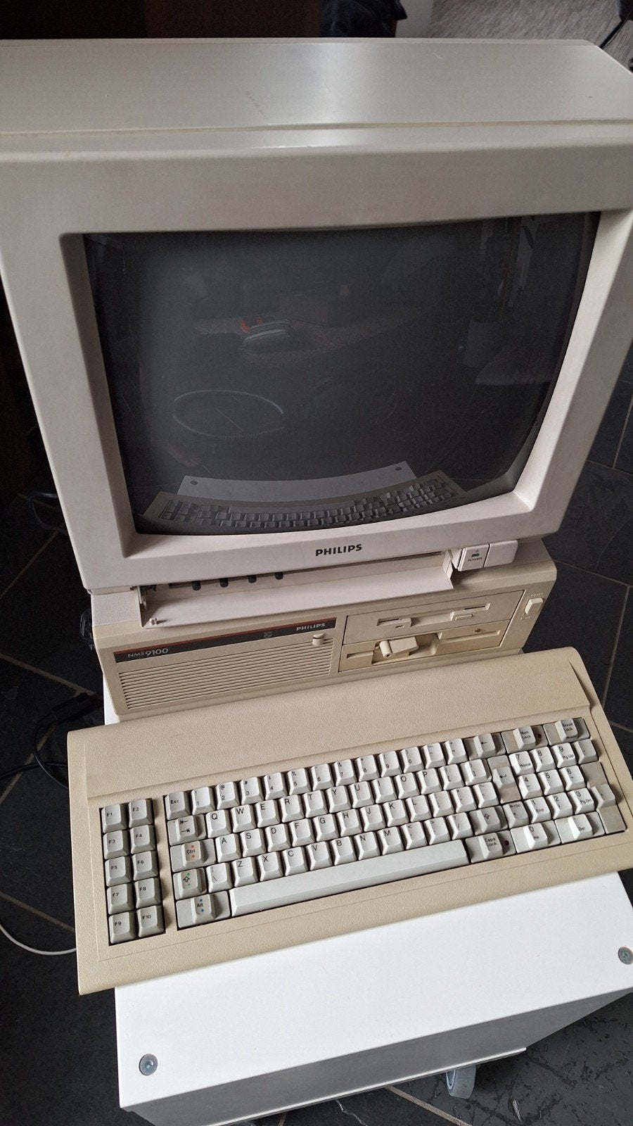 Philips NMS 9100 XT PC met CM9043 CGA/EGA beeldscherm, Ophalen, Philips