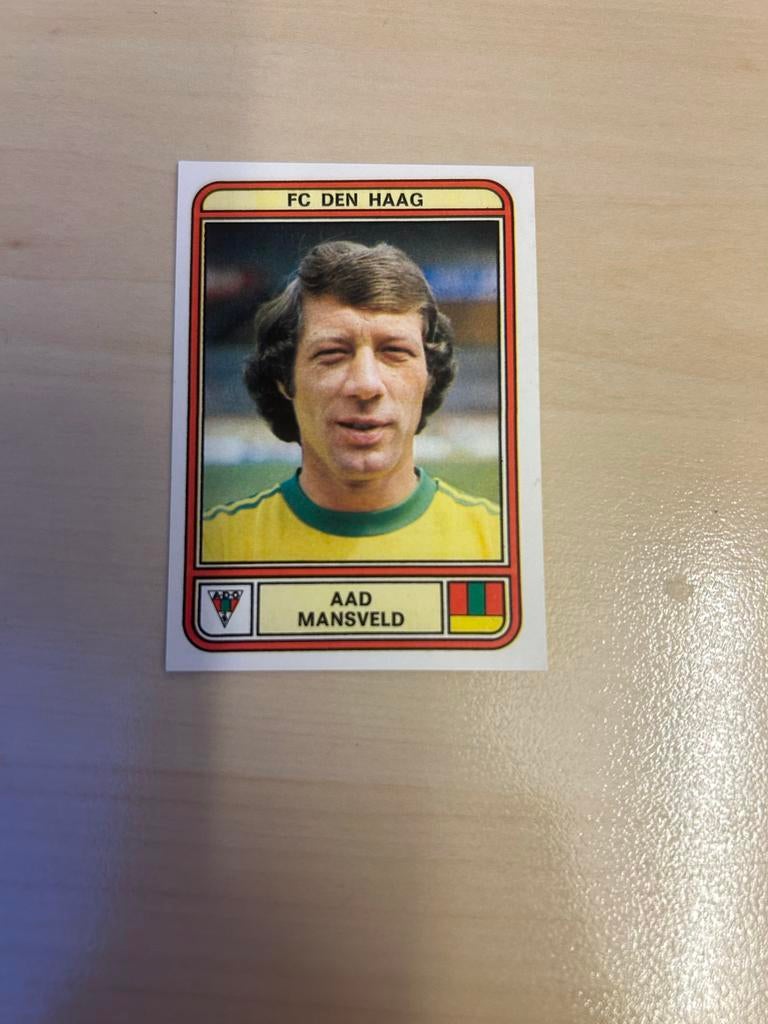Panini Voetbal 80 Plaatje Aad Mansveld FC Den Haag, Ophalen of Verzenden, Zo goed als nieuw, Sticker