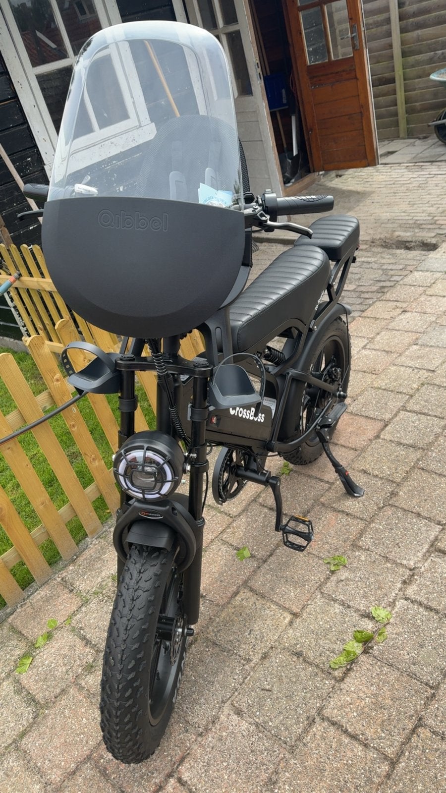 CrossBoss fatbike met Qibbel fietsstoeltje voorop, Ophalen, Zo goed als nieuw, Overige merken