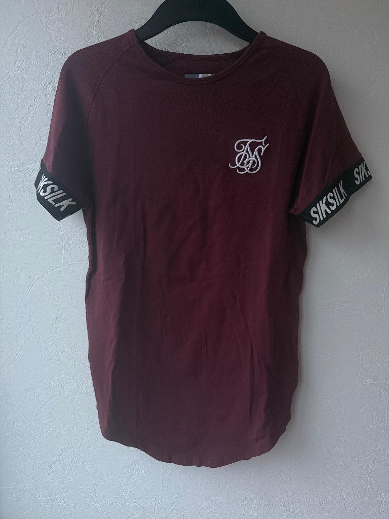 Nieuw bordeaux SikSilk T-shirt heren maat XS, SikSilk, Nieuw, Ophalen of Verzenden, Rood