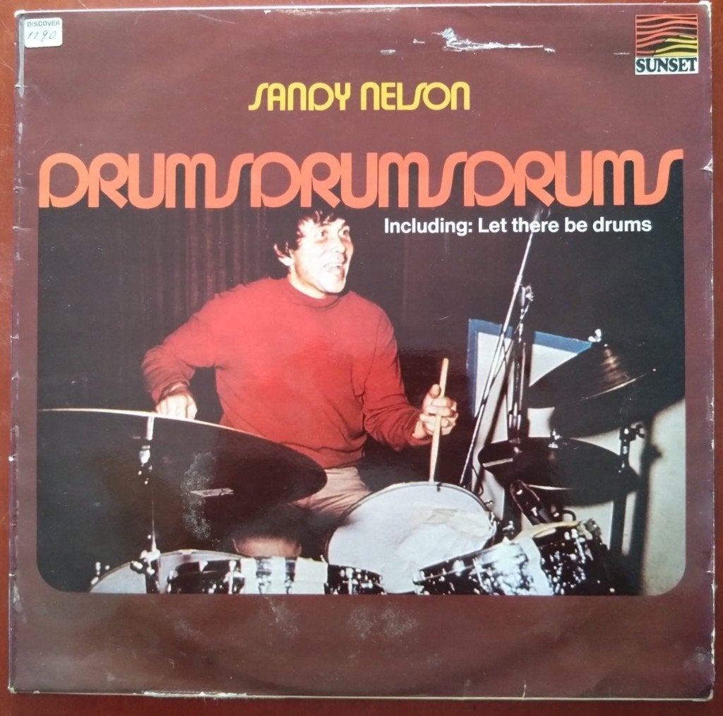 Vinyl LP Sandy Nelson - Drums drums drums, Ophalen, Gebruikt, Originele persing, 12 inch