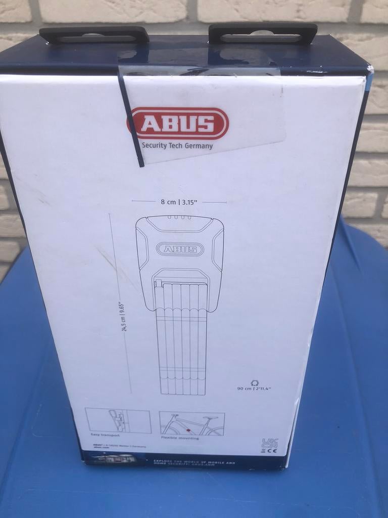 Te koop Abus slot met alarm, Ophalen of Verzenden, Alarm, Nieuw, Vouwslot