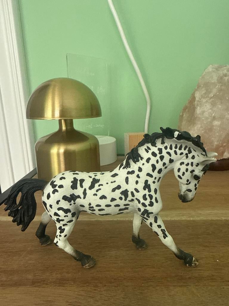 Schleich paard Appaloosa hengst - Zwart-wit gevlekt, Ophalen of Verzenden, Zo goed als nieuw, Jongen of Meisje