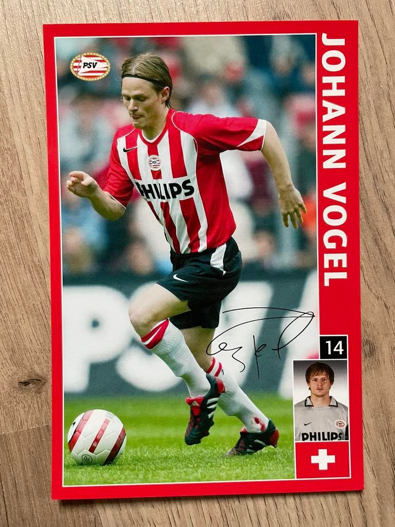 Fotokaart Johann Vogel (PSV)., Ophalen of Verzenden, Nieuw, PSV, Spelerskaart