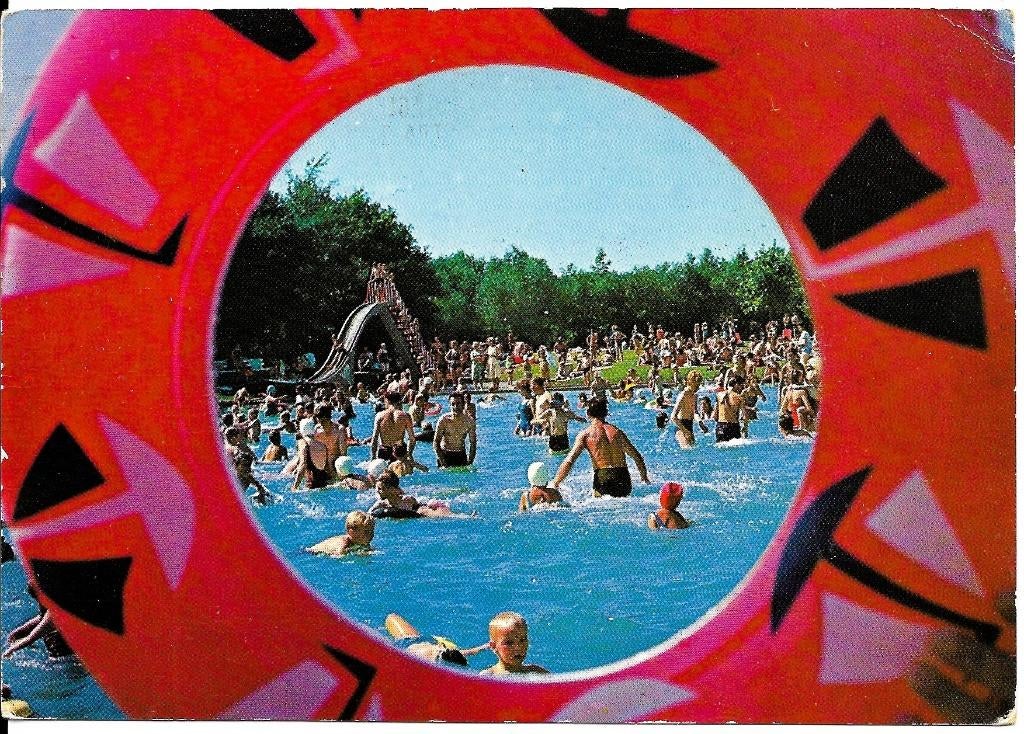 Ansichtkaart	Hoeven	Bosbad, Verzenden, 1960 tot 1980, Gelopen, Noord-Brabant