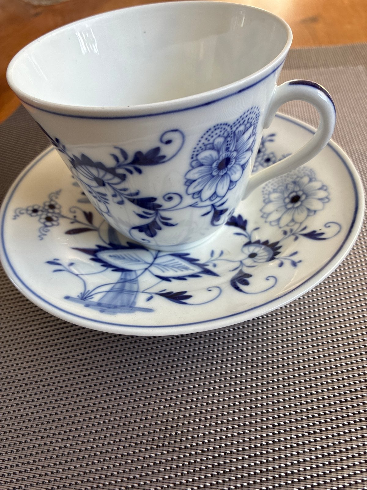 Prachtige Blauw Saksisch Kop en Schotel, Ophalen of Verzenden