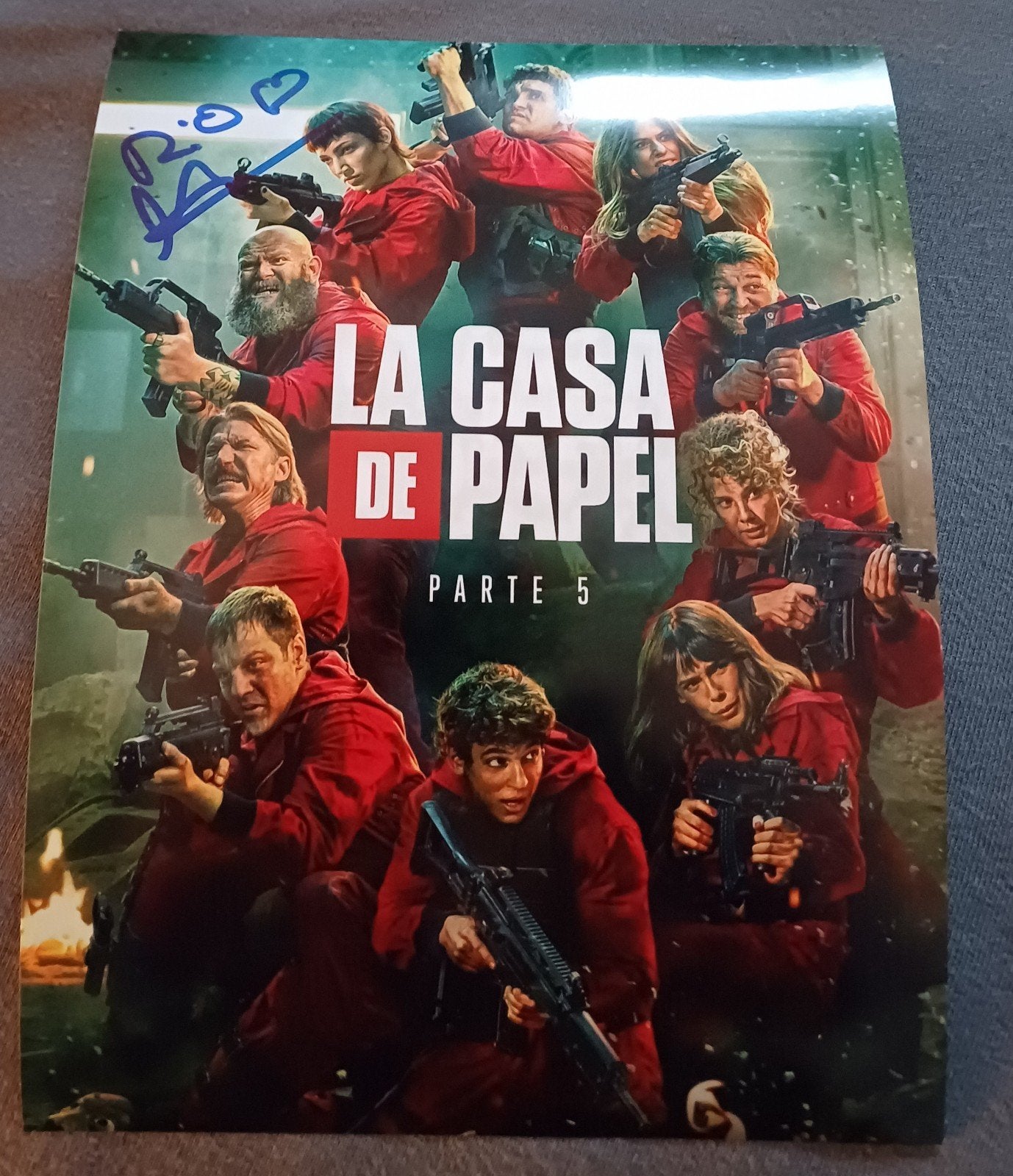 Miguel Herrán handtekening gesigneerde foto La Casa de Papel, Ophalen of Verzenden, Zo goed als nieuw, Foto of Kaart