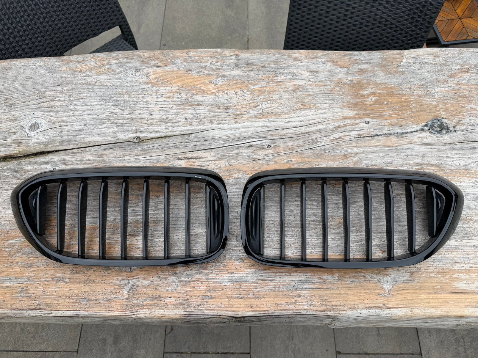 BMW hoogglans zwarte nieren grill Origineel G30 G31, Gebruikt, Voor, Ophalen of Verzenden, Bumper
