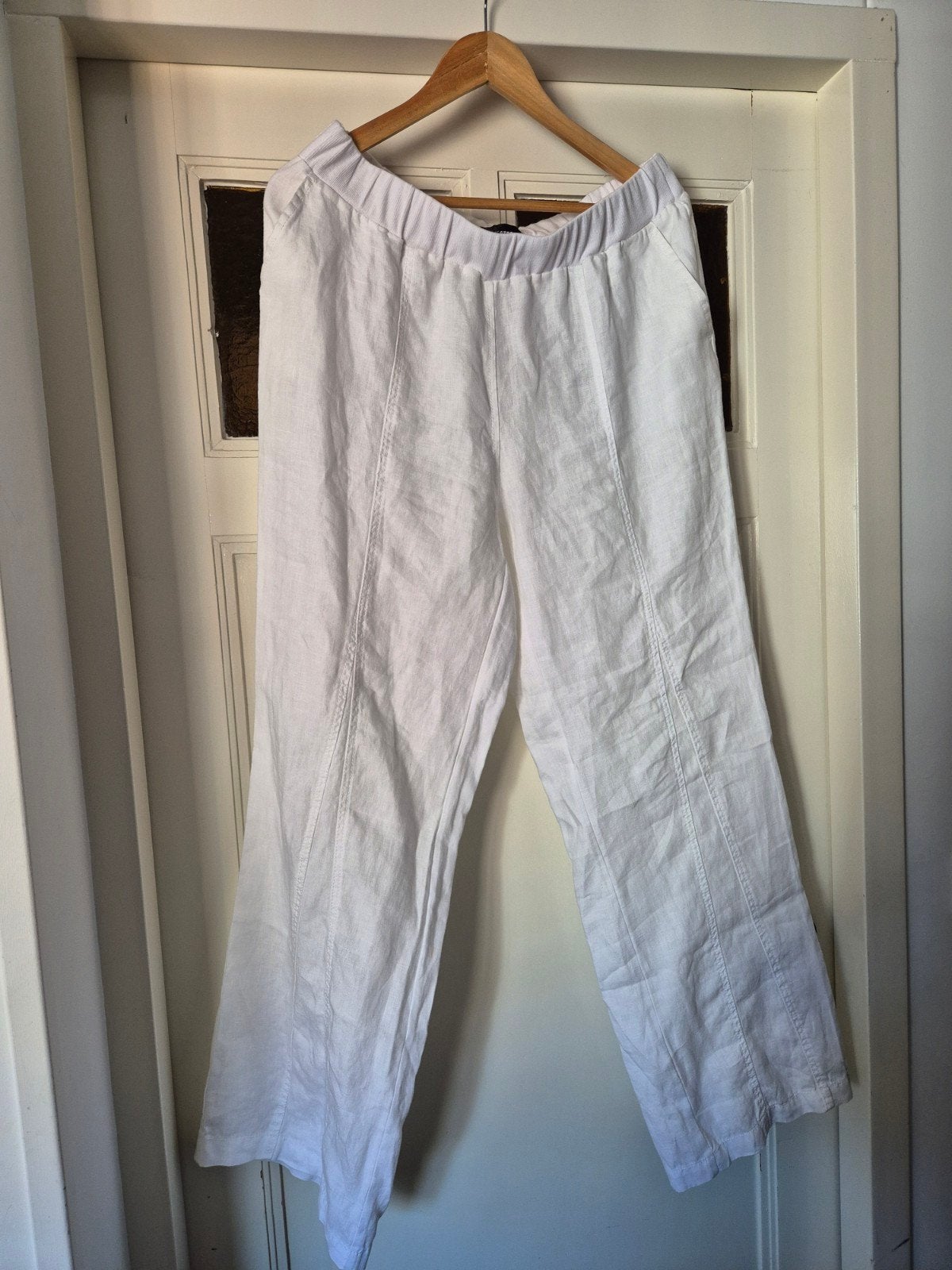 Dorisstreich 100% linnen broek mt.44 Nieuw!, Dorisstreich, Ophalen of Verzenden, Nieuw, Wit