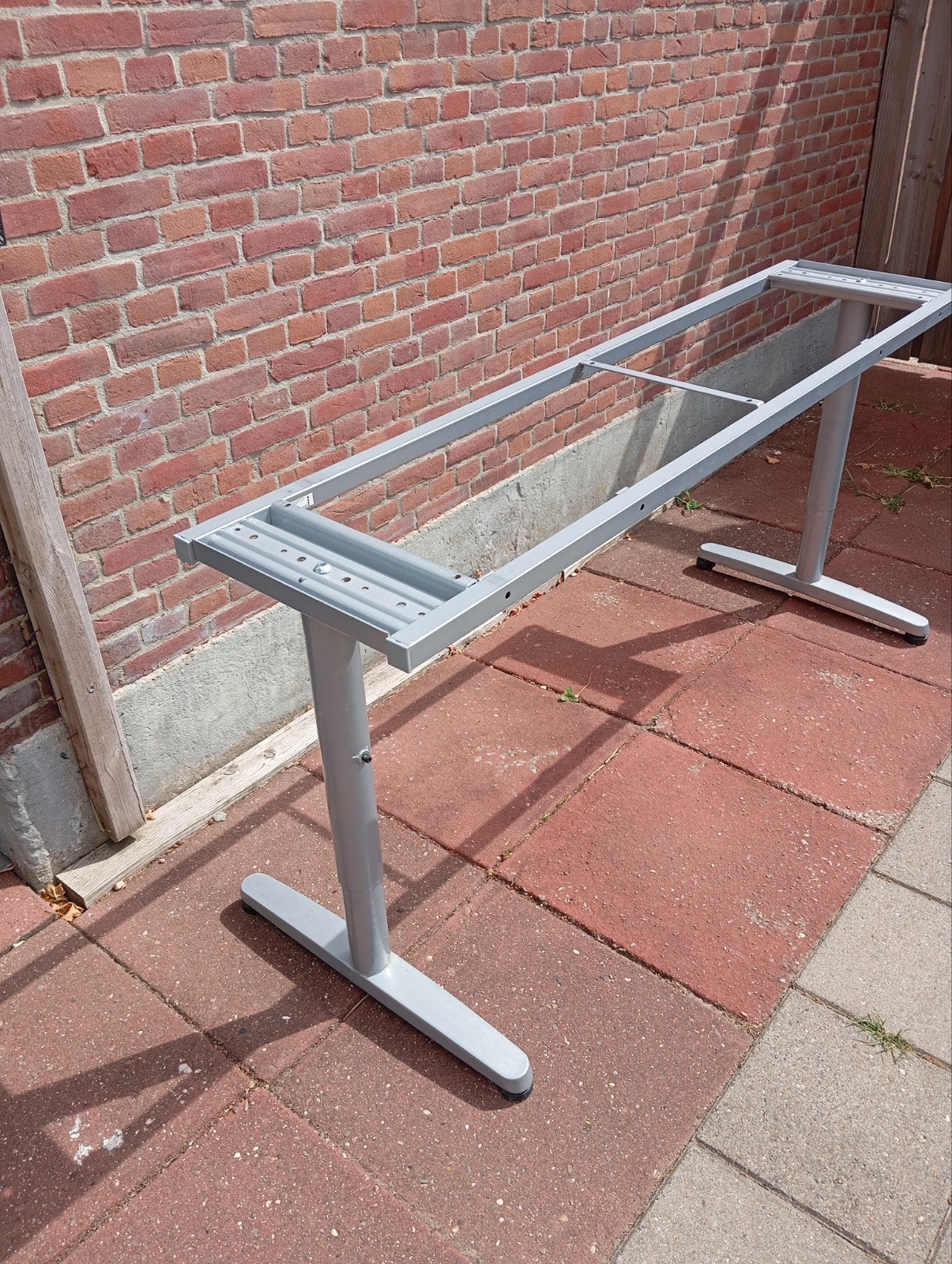 IKEA GALANT bureau onderstel - Grijs, verstelbaar, Overige typen, Gebruikt, Metaal, In hoogte verstelbaar