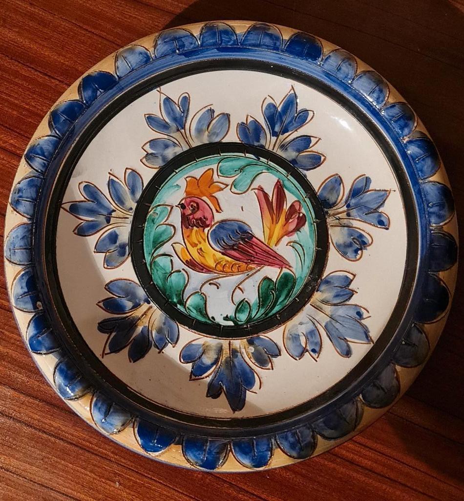 Antiek Spaans Manises Wandbord – Handbeschilderd, Ophalen of Verzenden