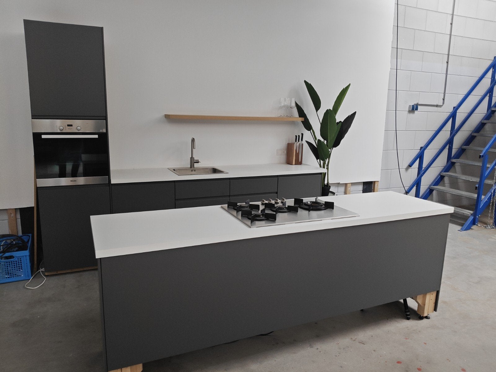 Ikea keuken met kookeiland en apparatuur, Ophalen, Wit, Overige typen, Zo goed als nieuw