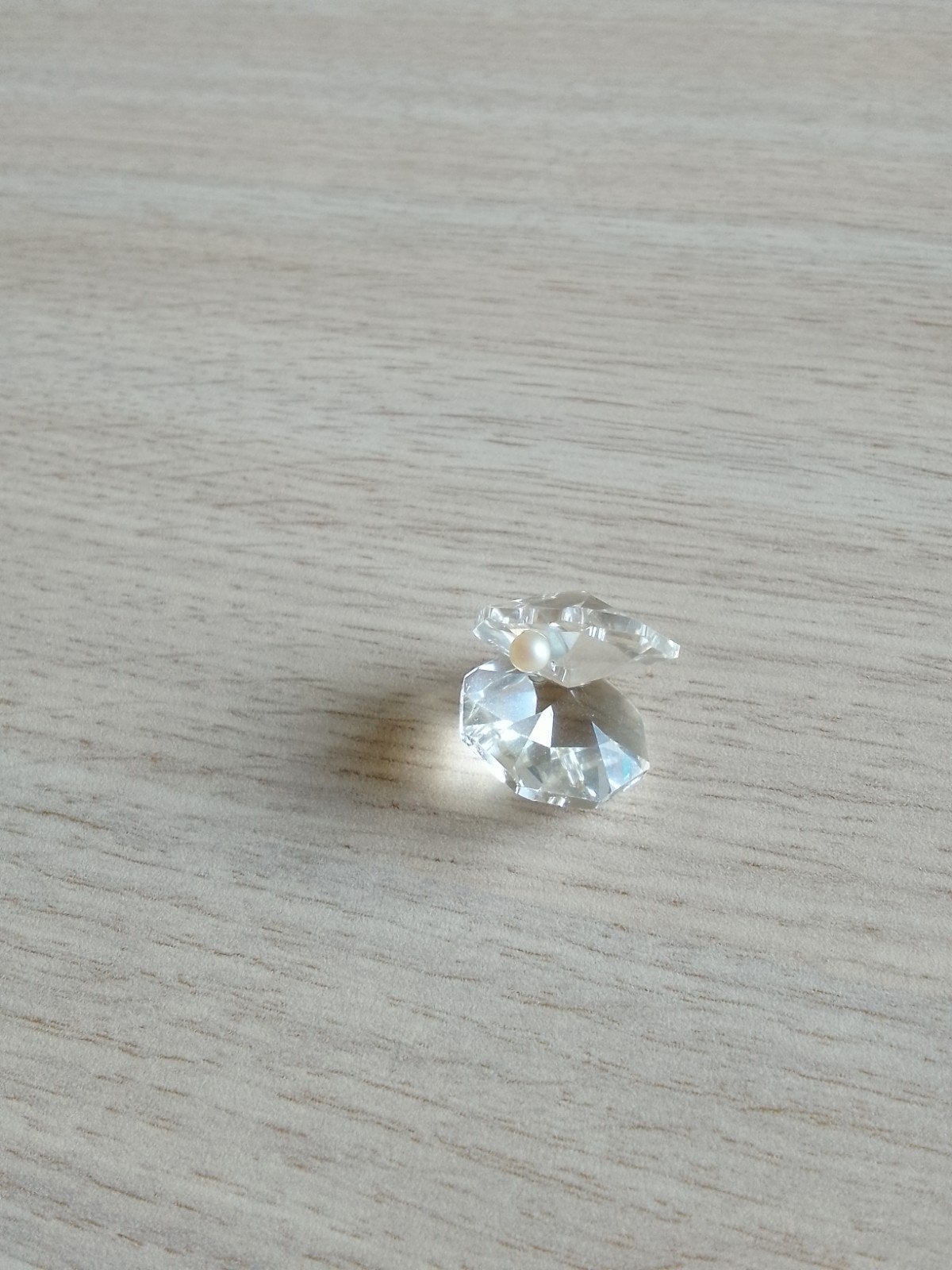 Swarovski kristallen schep met parel 2 cm hoog, Verzamelen, Ophalen of Verzenden, Zo goed als nieuw, Figuurtje