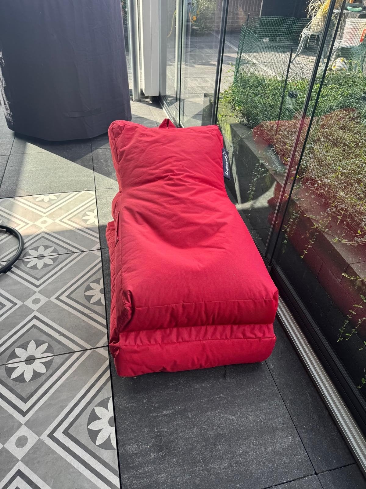 Zitzak, Tuin en Terras, Ophalen, Zo goed als nieuw, Textileen, Inklapbaar
