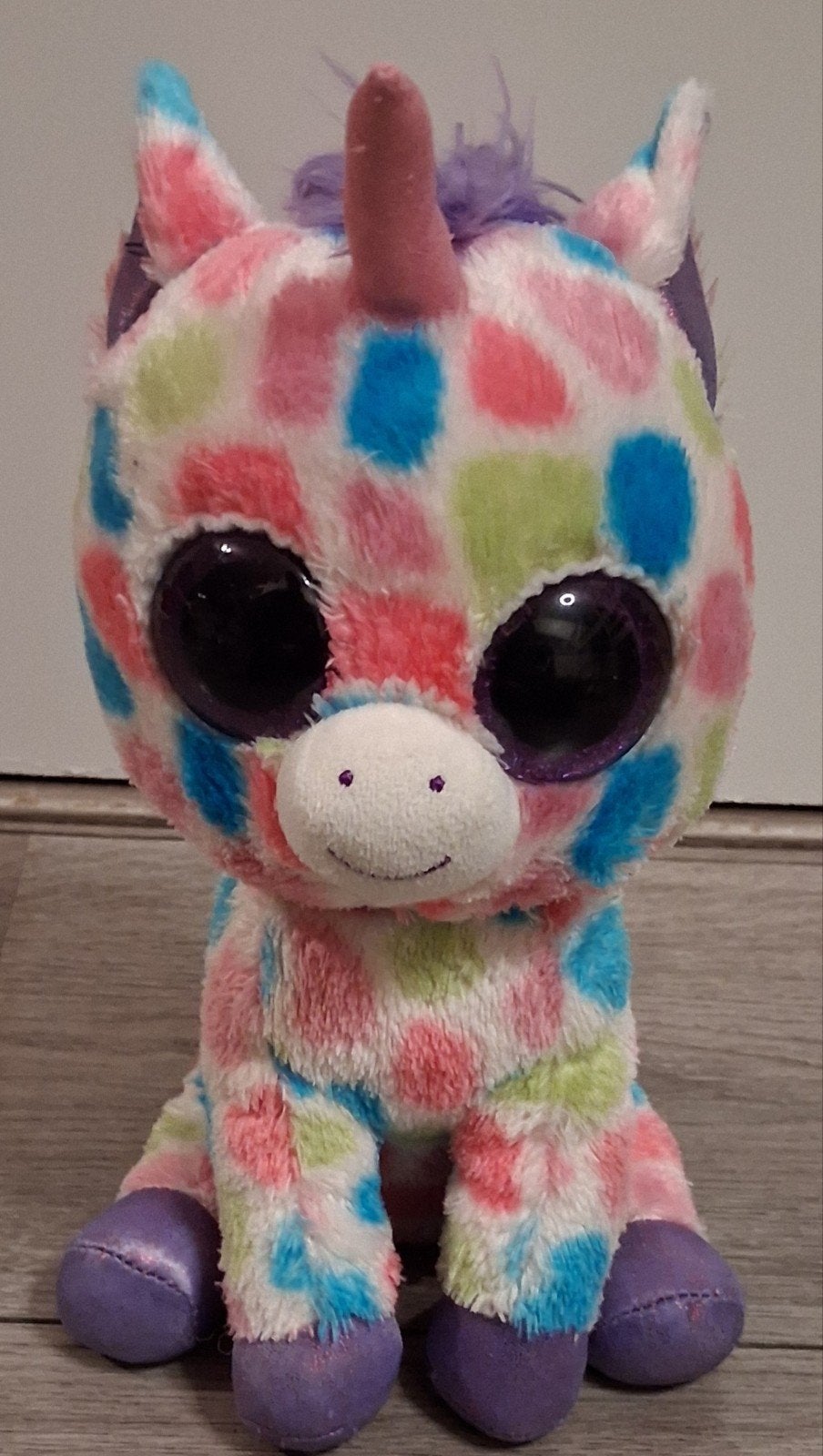 ty beanie boo unicorn Whisful 24 cm, Eenhoorn, Overige karakters, Ophalen of Verzenden, Zo goed als nieuw