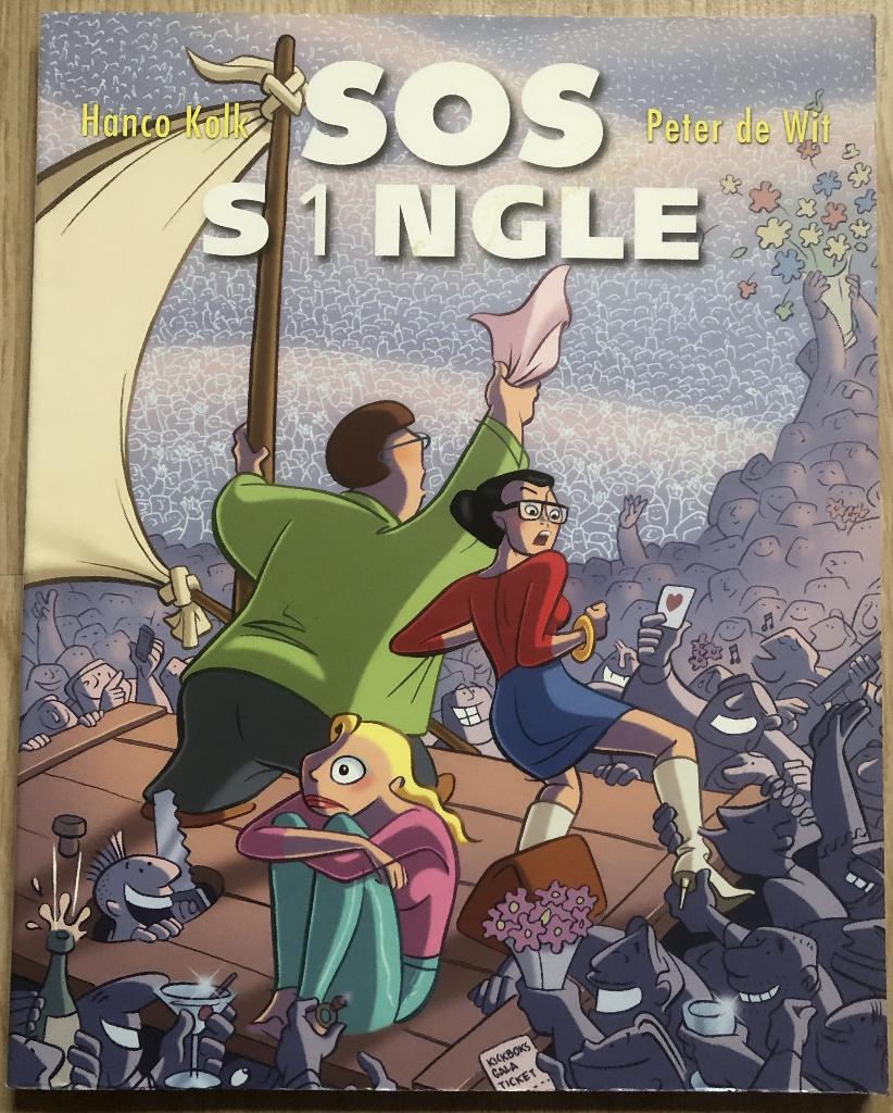HANCO KOLK - PETER DE WIT - SOS SINGLE - STRIPBOEK, Eén stripboek, Ophalen of Verzenden, Zo goed als nieuw