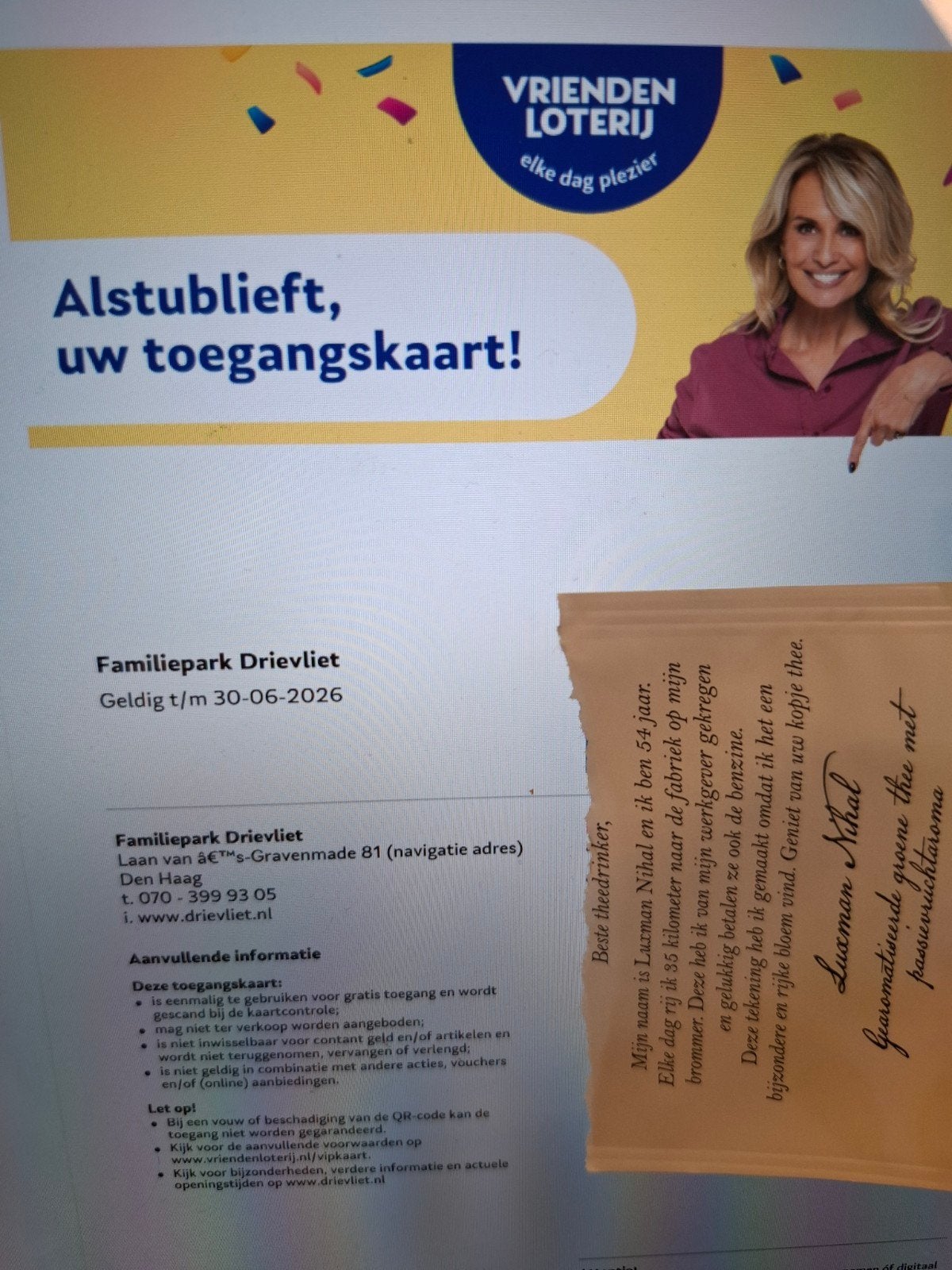 3 toegangskaarten voor Drievliet, Drie personen of meer, Ticket of Toegangskaart