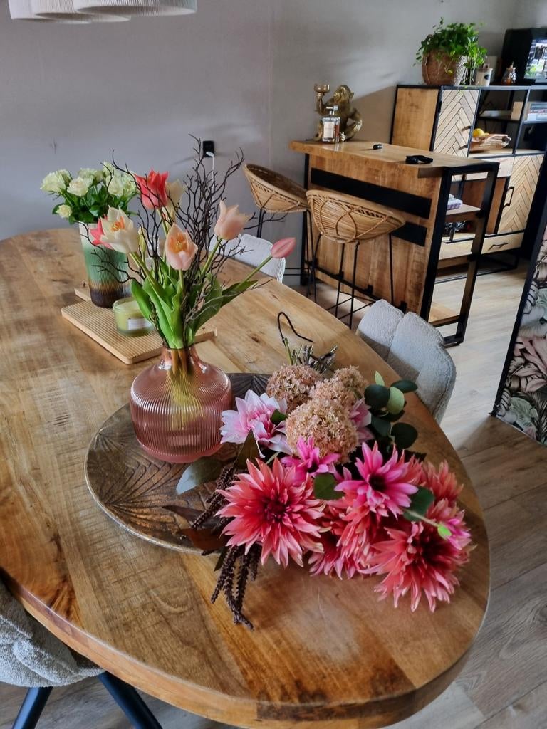 Decoratieve vazen en kunstbloemen, Overige kleuren, 50 tot 75 cm, Ophalen of Verzenden, Glas