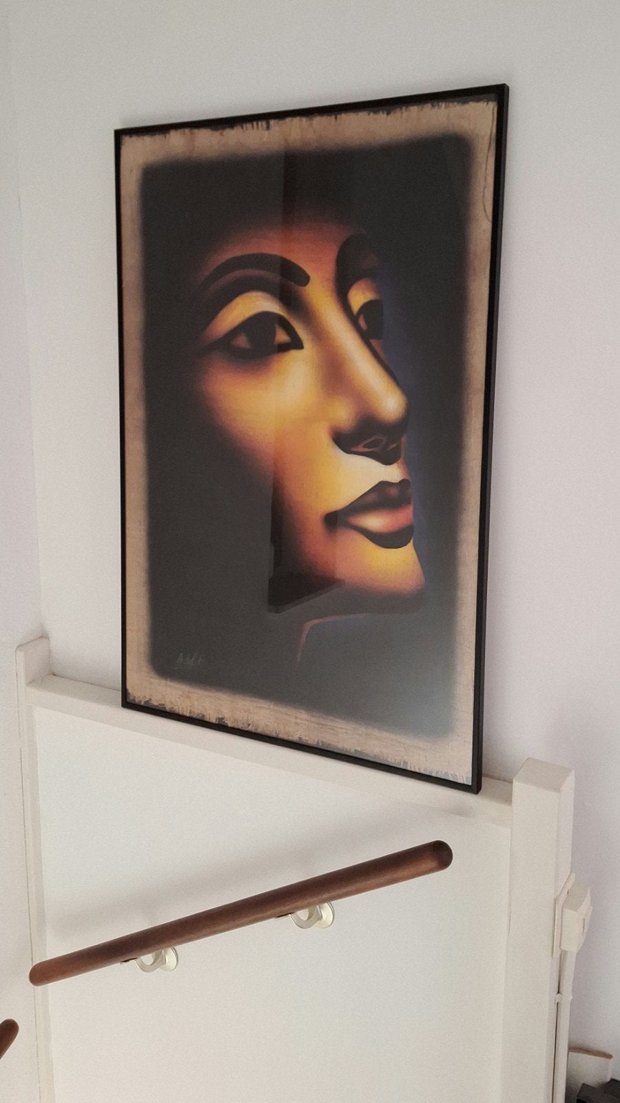 Mooi ingelijste portretten van Akhenaten en Nefertiti, Antiek en Kunst, Ophalen of Verzenden, Ingelijst, Print, Portret