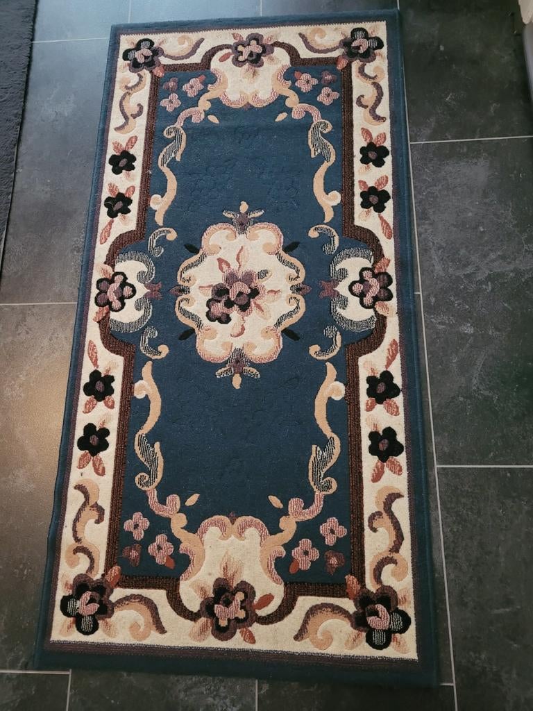 Vloerkleed, Gebruikt, 100 tot 150 cm, Klassiek, Bloemenpatroon, Bruin