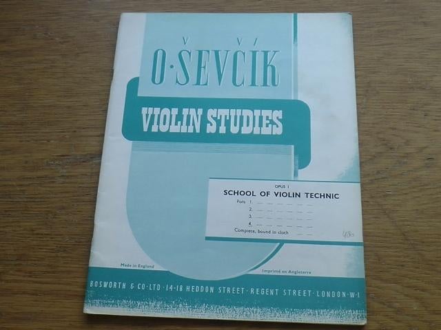 Sevcik - violin studies opus1 parts 4, Gebruikt, Klassiek, Les of Cursus, Ophalen of Verzenden