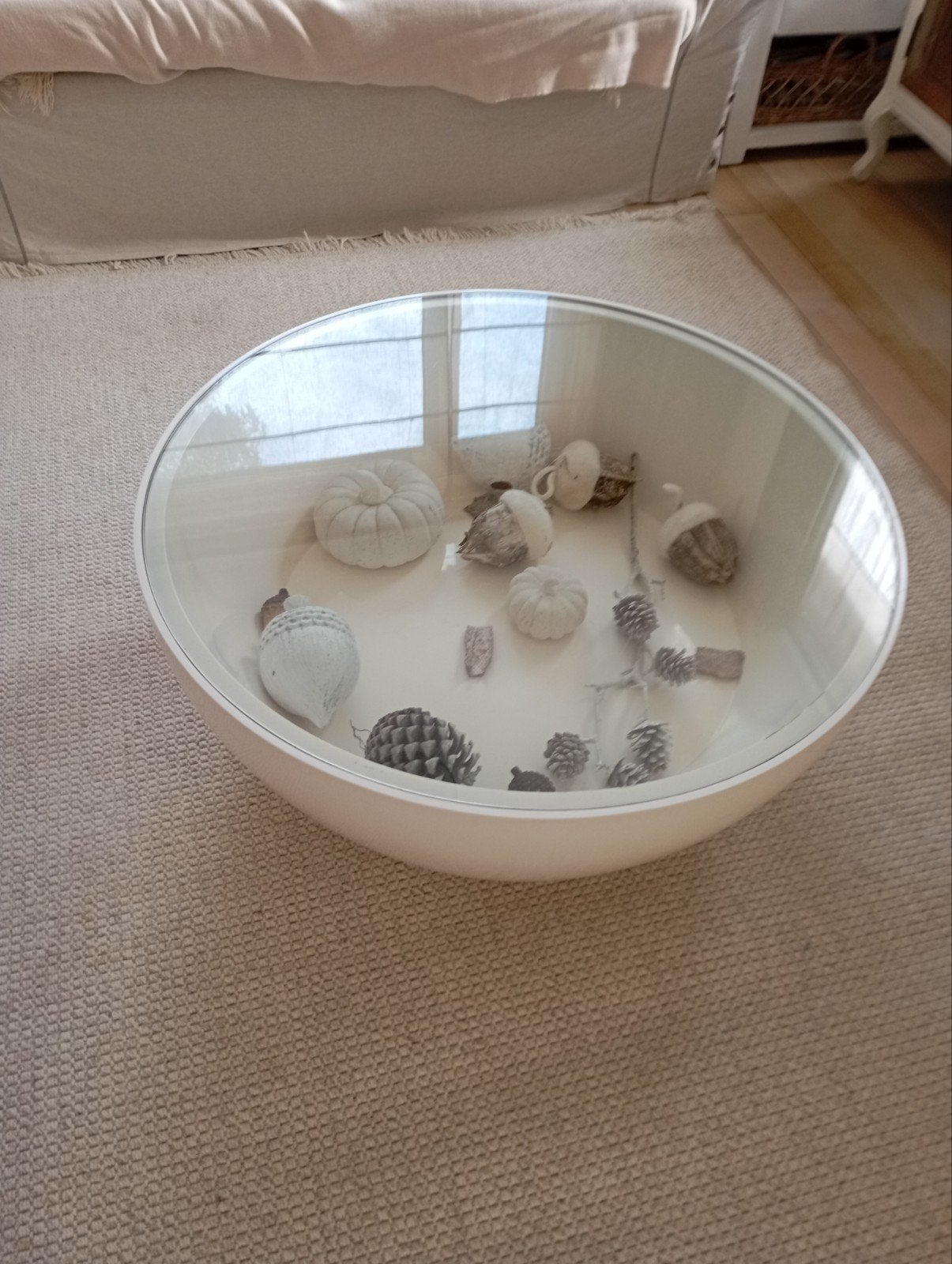 Ronde design salontafel met opbergruimte, Ophalen, Gebruikt, 50 tot 100 cm, Rond