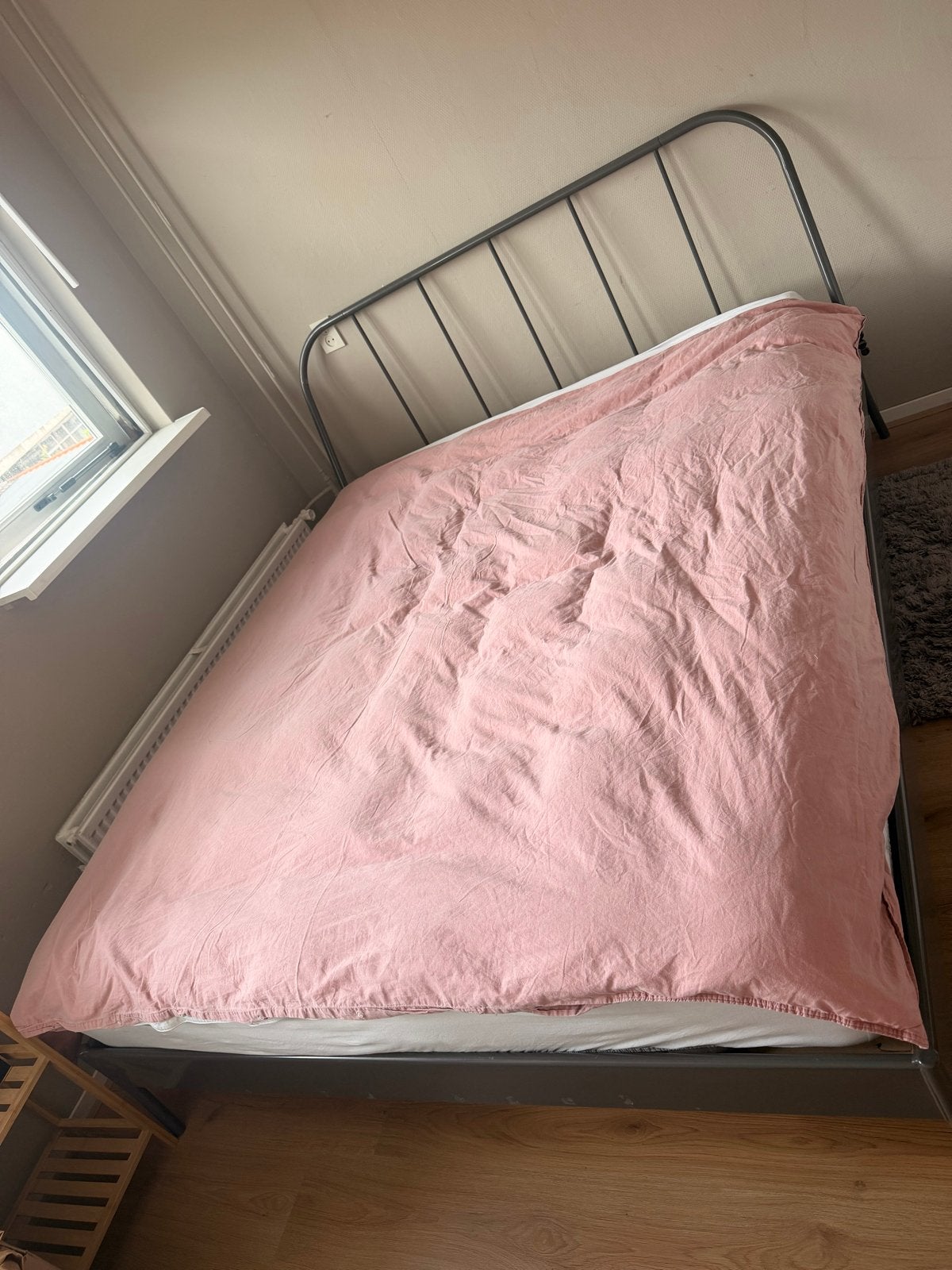 IKEA KOPARDAL bedframe 160x200 met LONSET lattenbodem, Huis en Inrichting, Gebruikt, Tweepersoons, Ophalen of Verzenden, 200 cm