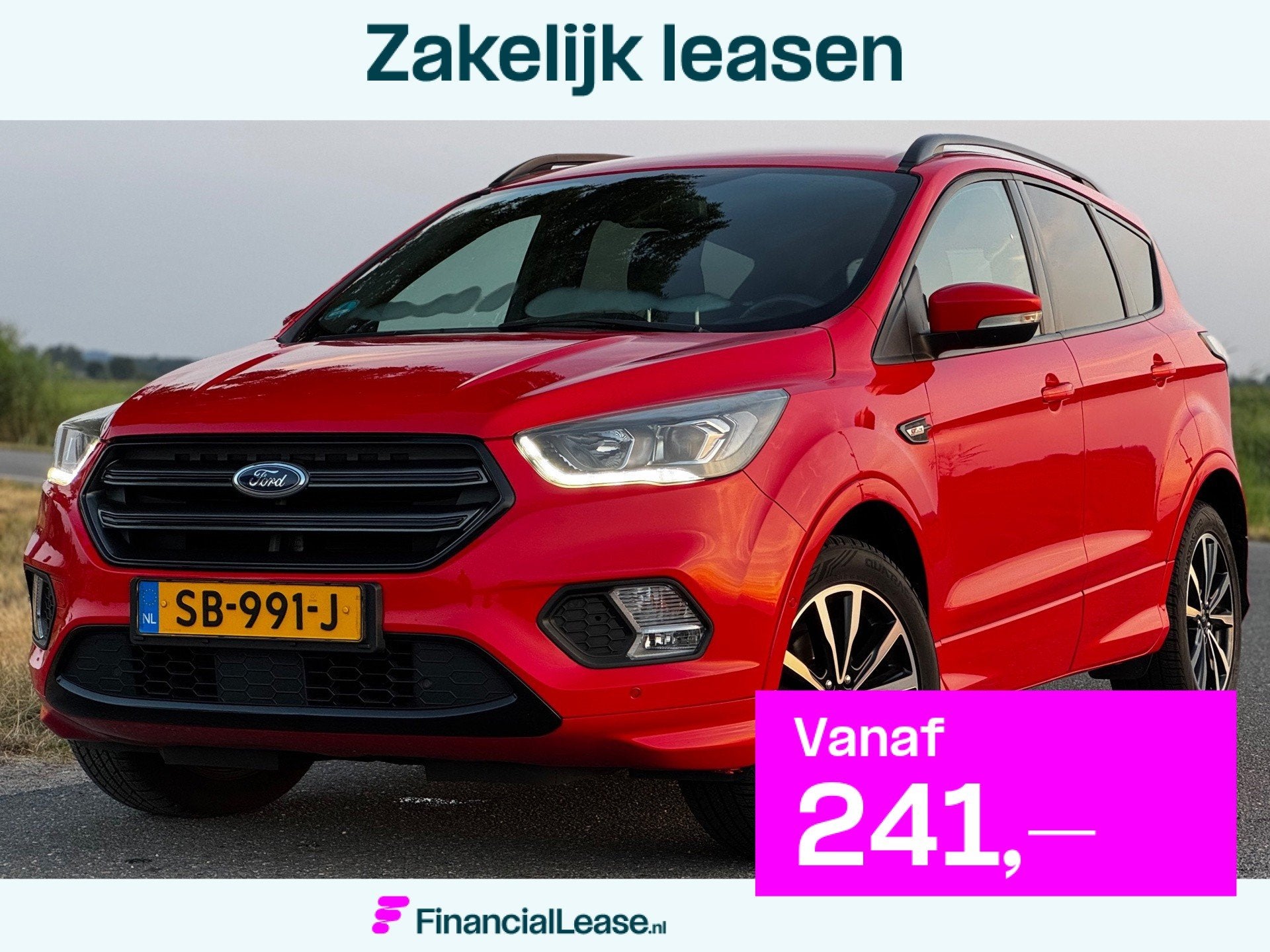 Ford Kuga 1.5 EcoBoost ST Line|UITMUNTEND STAAT|ORIGINEEL NL, Dealer onderhouden, Euro 6, 4 cilinders, Leder en Stof