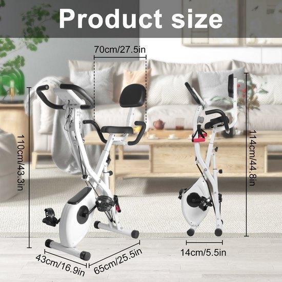 3 in 1 Opvouwbare Hometrainer Wit en Zwart, Ophalen, Buik, Zo goed als nieuw, Metaal