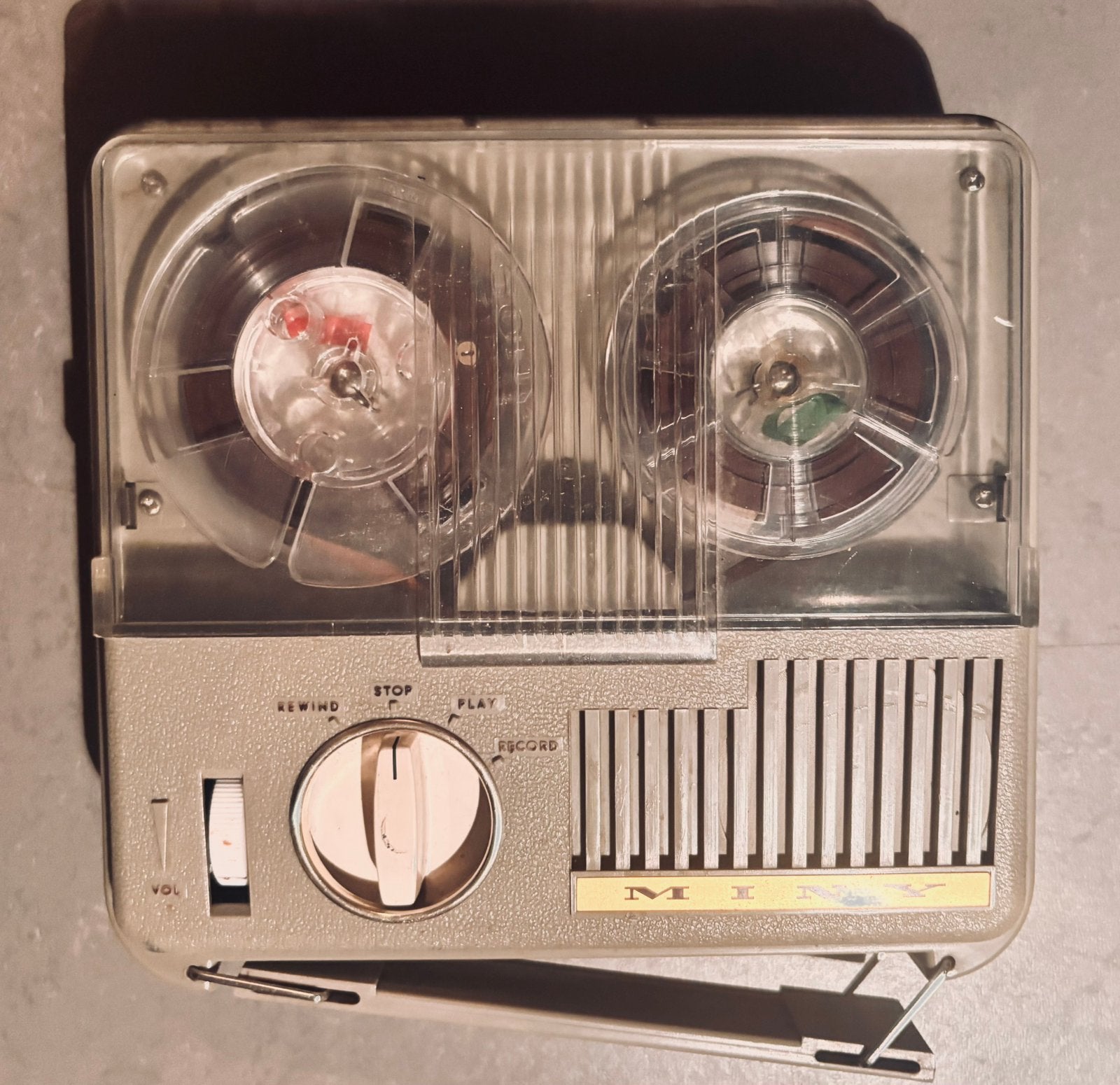 Vintage MINY transistor bandrecorder – jaren 60 – Sony band, Ophalen of Verzenden, Bandrecorder, Met banden