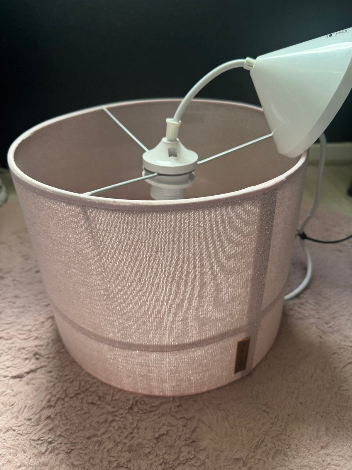 Baby’s only glitter lampenkap roze, Ophalen, Zo goed als nieuw, Rond