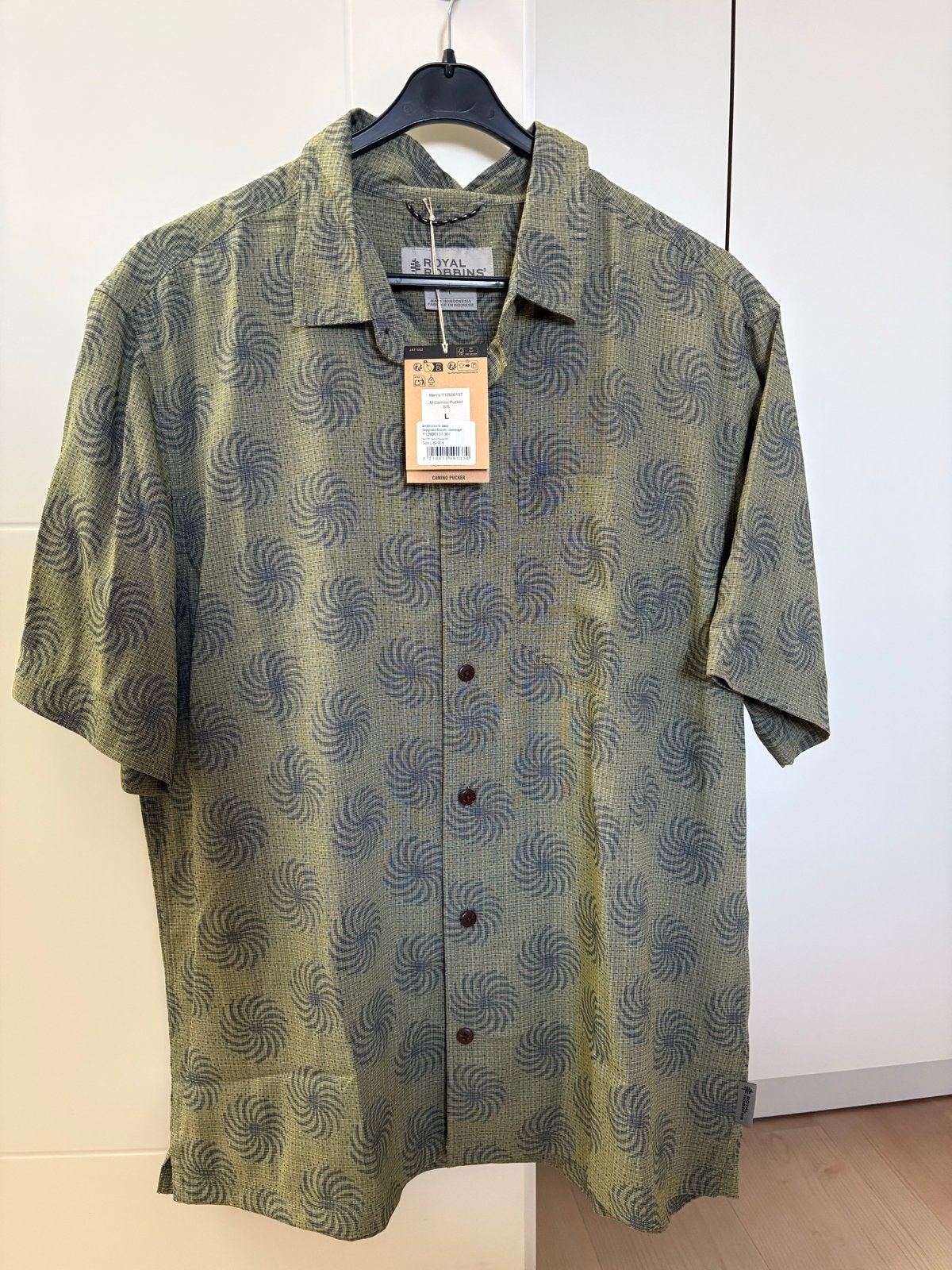2 x royal Robbins M Camino Pucker S/S Maat L, Ophalen of Verzenden, Nieuw, Groen, Overige halswijdtes
