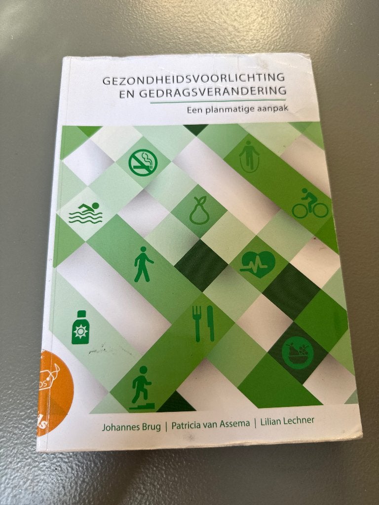Gezondheidsvoorlichting en Gedragsverandering, Gelezen, Johannes Brug, Patricia van Assema, Lilian Lechner, Gamma, HBO
