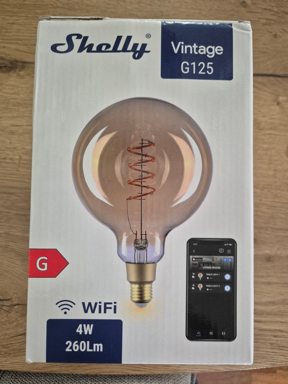 Shelly Vintage G125 Smart LED Lamp - Nieuw in doos, Bedienbaar via app, Led-lamp, Nieuw, Warm wit