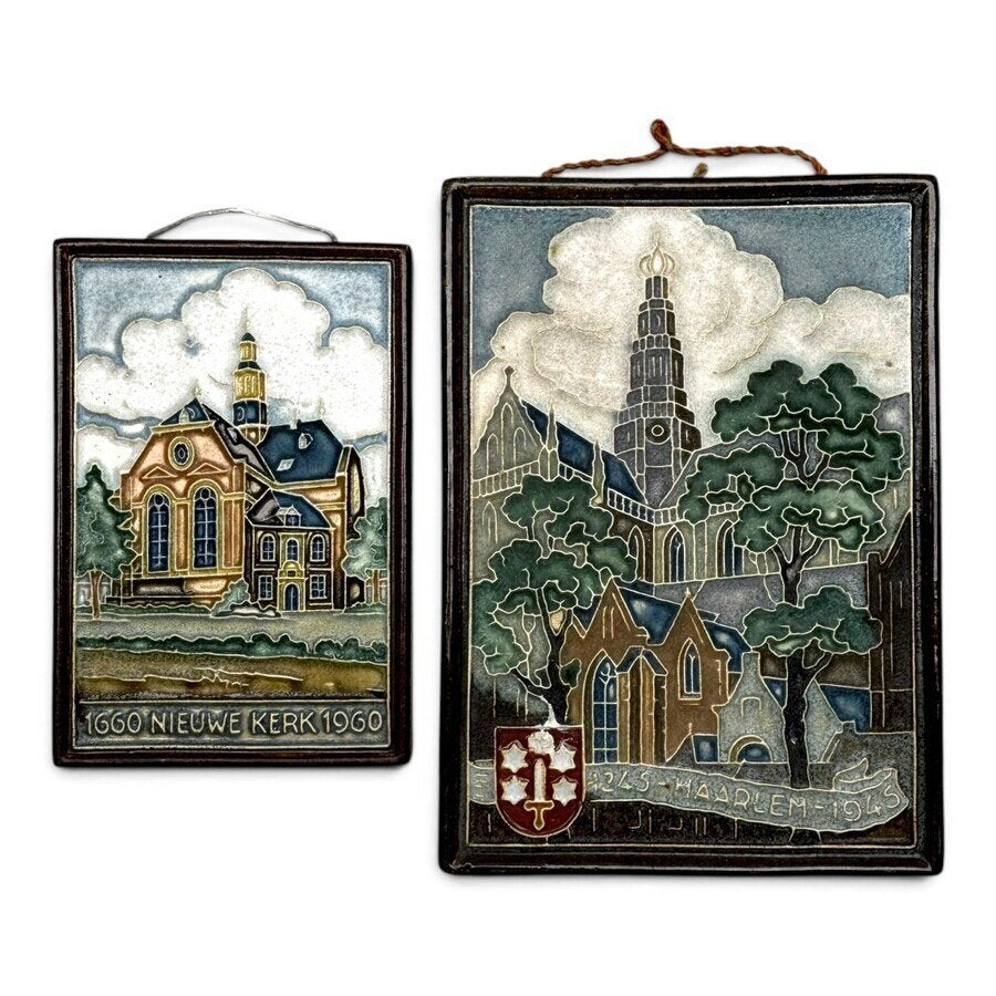 Porceleyne Fles cloisonné tegels (5x), Antiek en Kunst, Ophalen of Verzenden
